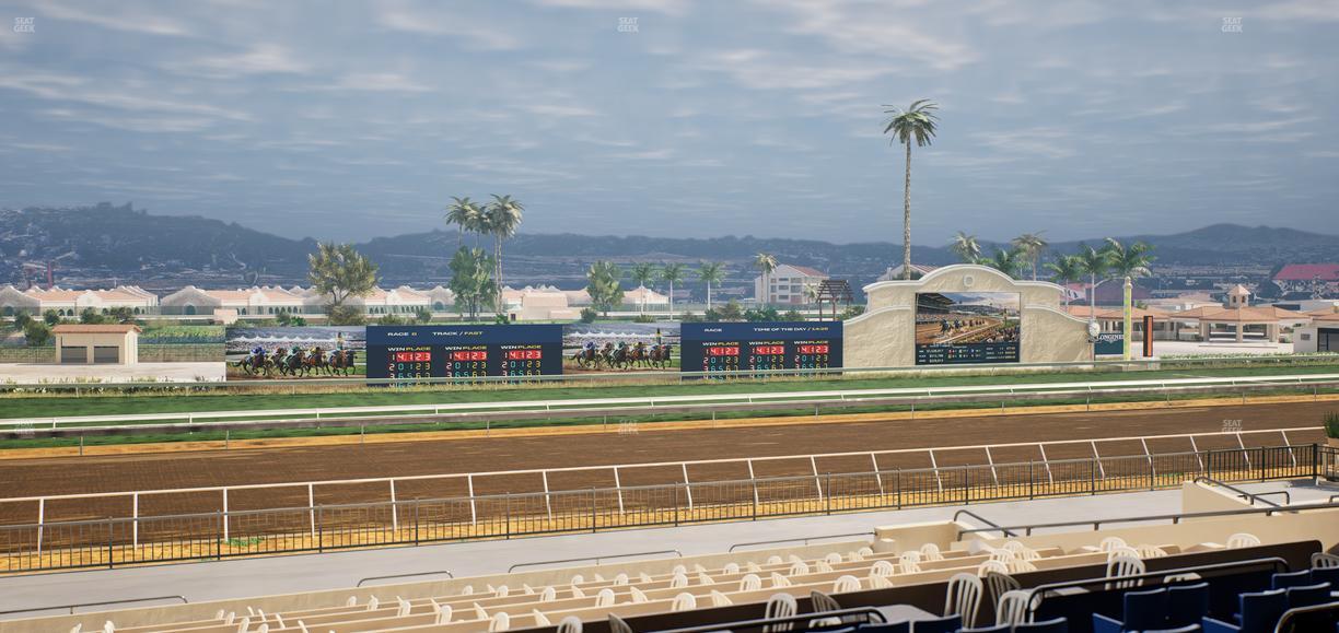Del Mar Thoroughbred Club - Section Stretch Run Box 34 D Lvl 2 Seat View