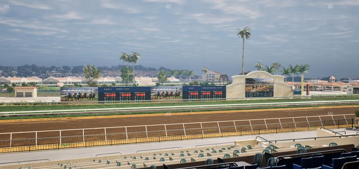 Del Mar Thoroughbred Club - Section Stretch Run Box 34 D Lvl 2 Seat View
