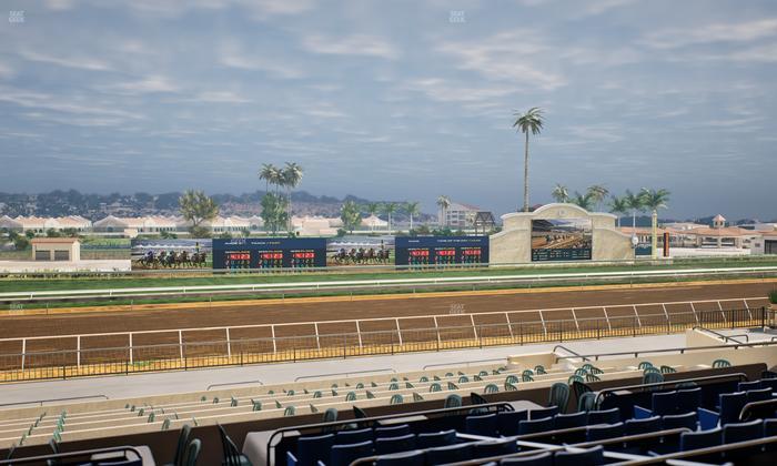 Del Mar Thoroughbred Club - Section Stretch Run Box 34 D Lvl 2 Seat View
