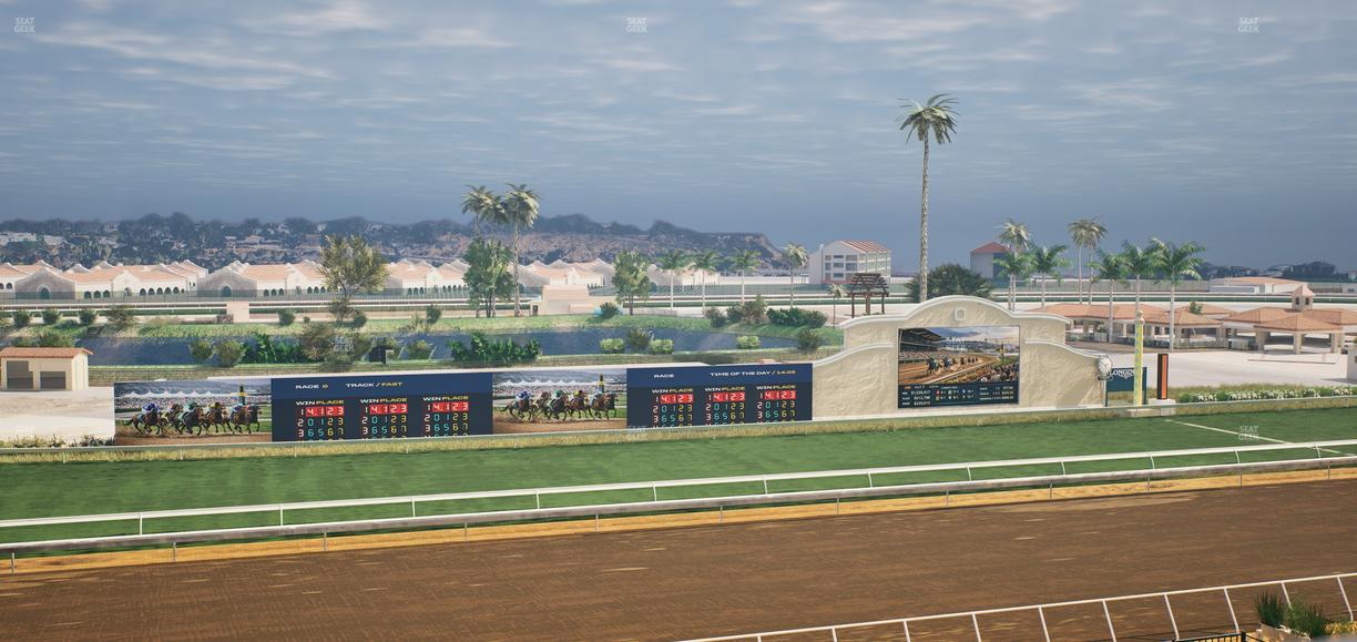 Del Mar Thoroughbred Club - Section Stretch Run Box 34 J Lvl 4 Seat View