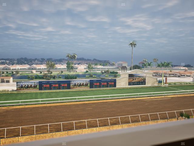 Del Mar Thoroughbred Club - Section Stretch Run Box 34 J Lvl 4 Seat View