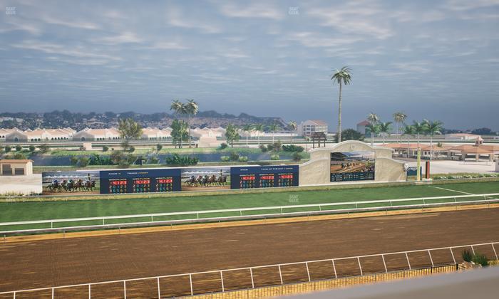 Del Mar Thoroughbred Club - Section Stretch Run Box 34 J Lvl 4 Seat View
