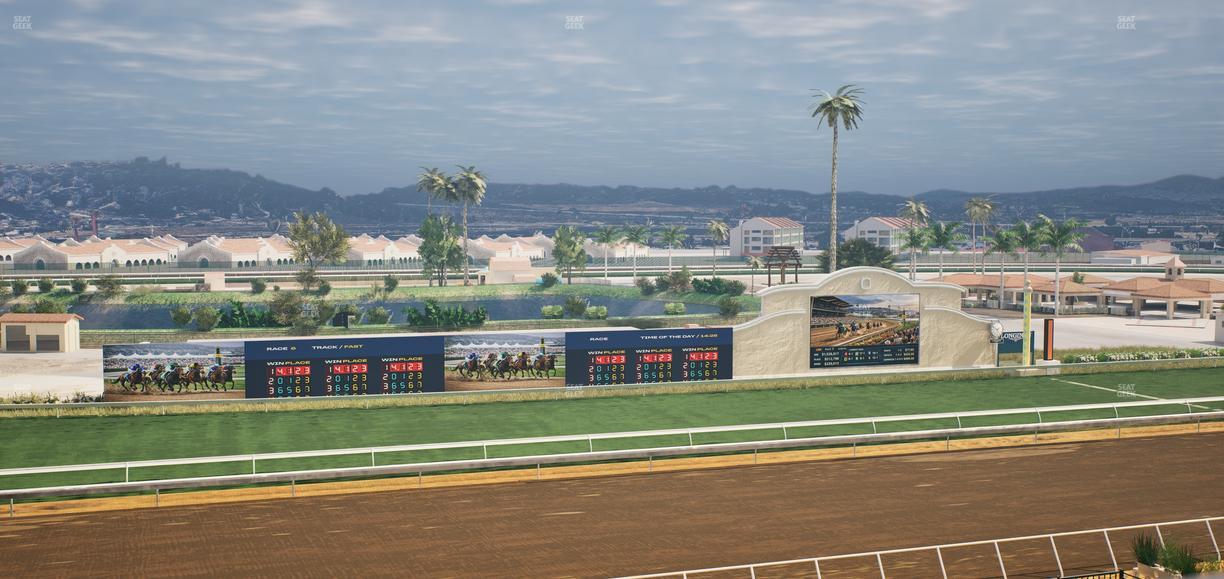 Del Mar Thoroughbred Club - Section Stretch Run Box 34 J Lvl 4 Seat View