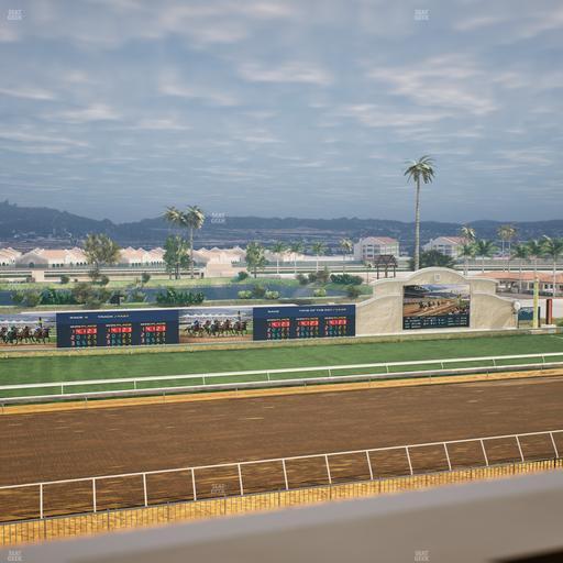 Del Mar Thoroughbred Club - Section Stretch Run Box 34 J Lvl 4 Seat View