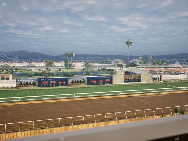 Del Mar Thoroughbred Club - Section Stretch Run Box 34 J Lvl 4 Seat View