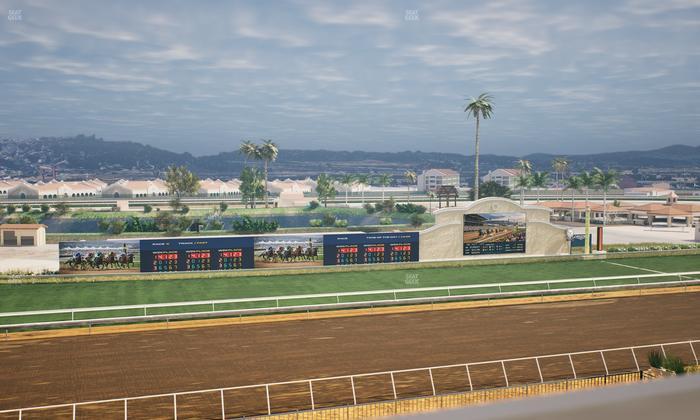Del Mar Thoroughbred Club - Section Stretch Run Box 34 J Lvl 4 Seat View