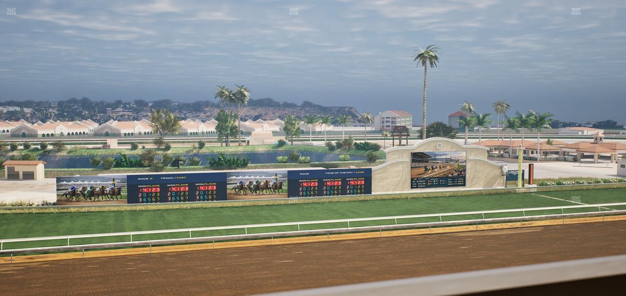 Del Mar Thoroughbred Club - Section Stretch Run Box 34 K Lvl 4 Seat View