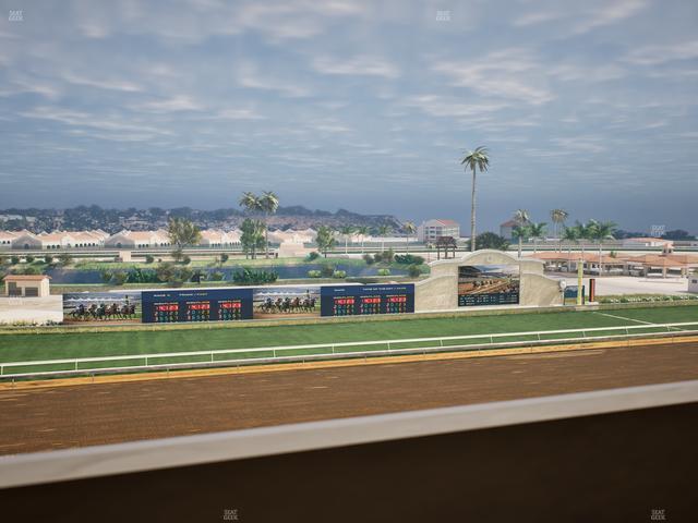 Del Mar Thoroughbred Club - Section Stretch Run Box 34 K Lvl 4 Seat View
