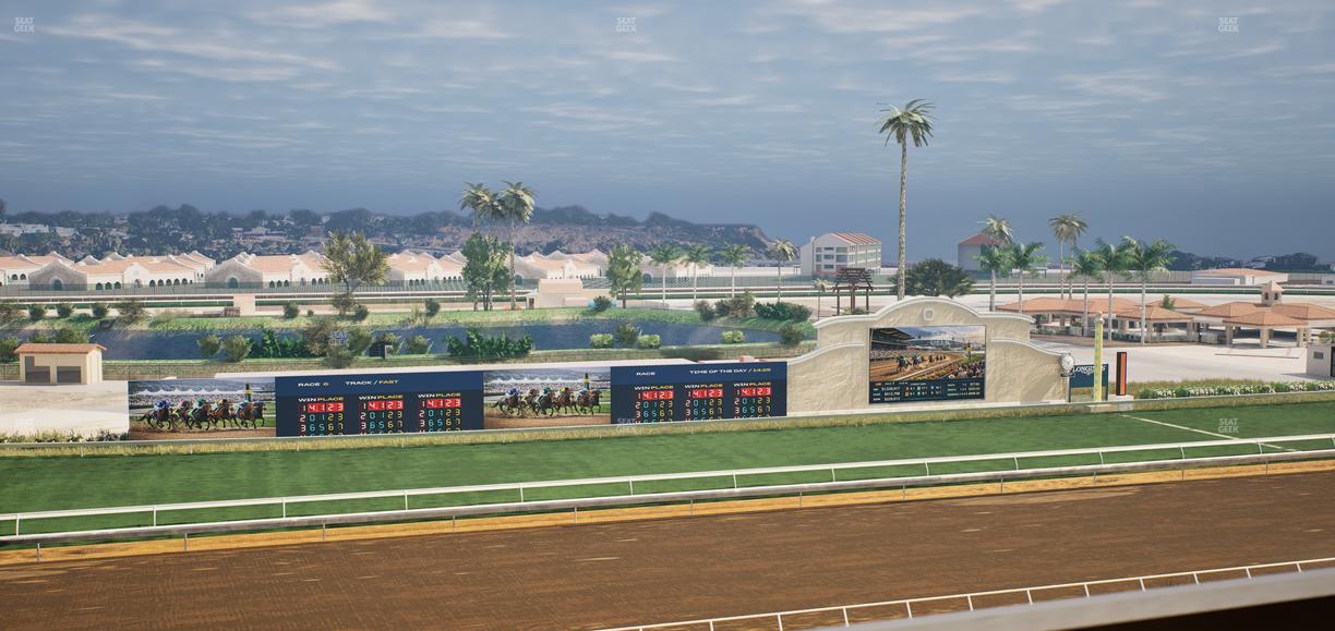 Del Mar Thoroughbred Club - Section Stretch Run Box 34 L Lvl 4 Seat View