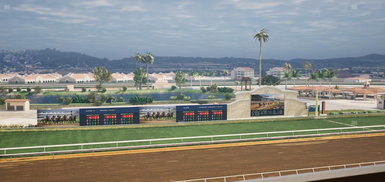Del Mar Thoroughbred Club - Section Stretch Run Box 34 L Lvl 4 Seat View