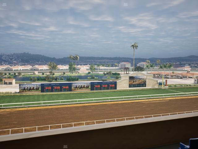 Del Mar Thoroughbred Club - Section Stretch Run Box 34 L Lvl 4 Seat View