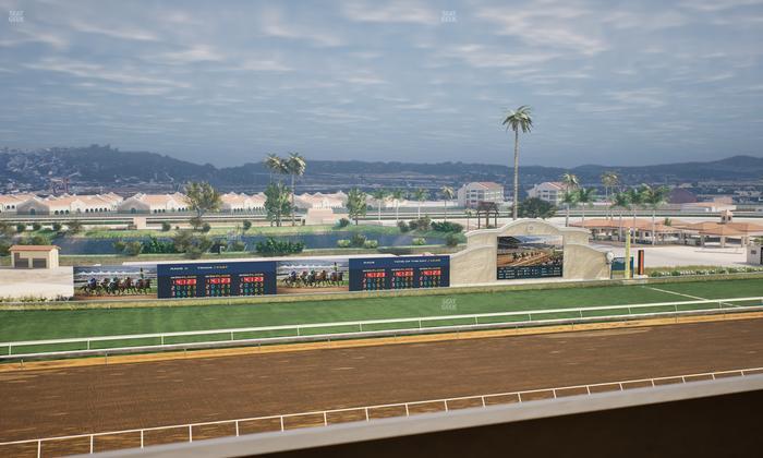 Del Mar Thoroughbred Club - Section Stretch Run Box 34 L Lvl 4 Seat View