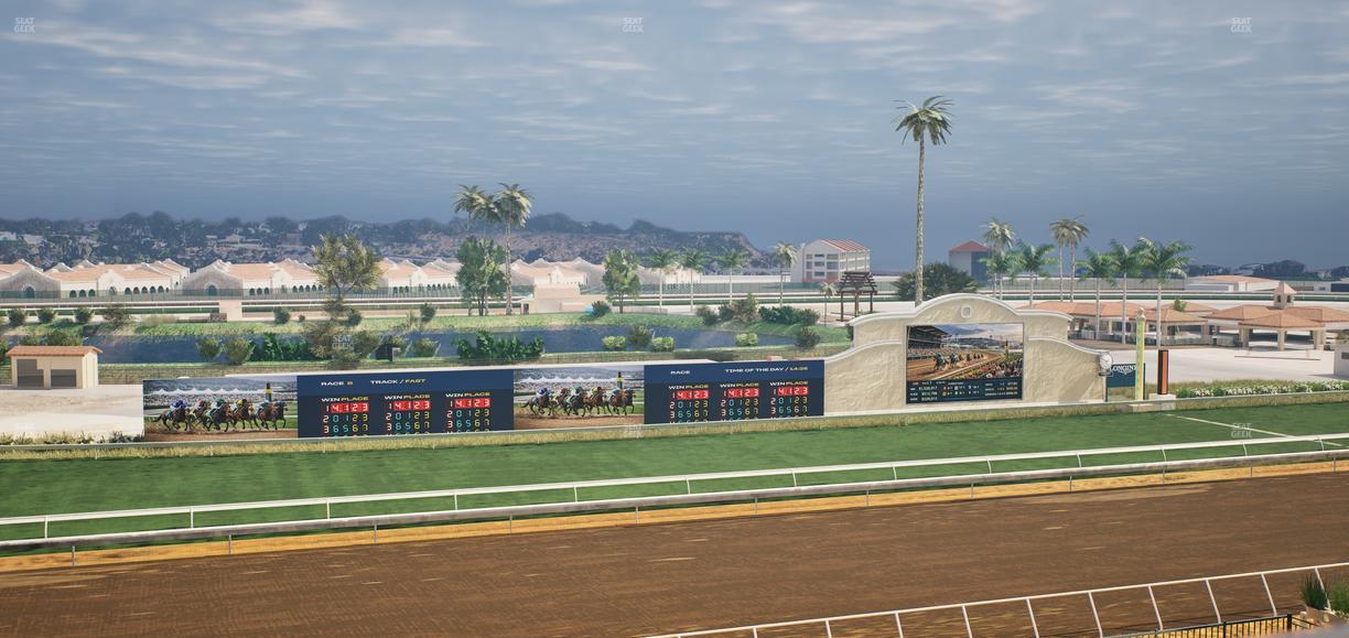Del Mar Thoroughbred Club - Section Stretch Run Box 35 J Lvl 4 Seat View