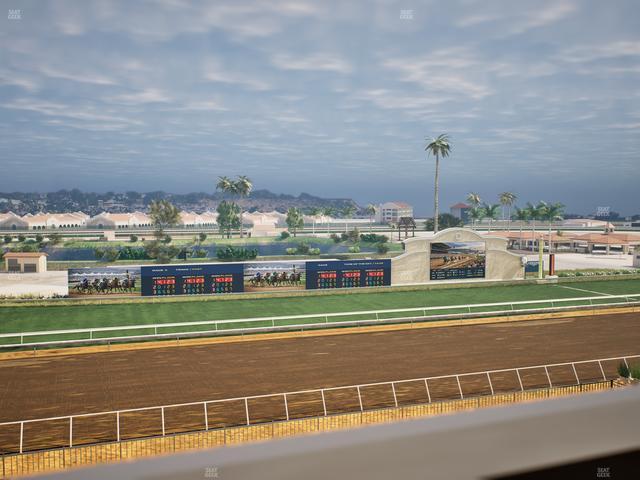 Del Mar Thoroughbred Club - Section Stretch Run Box 35 J Lvl 4 Seat View