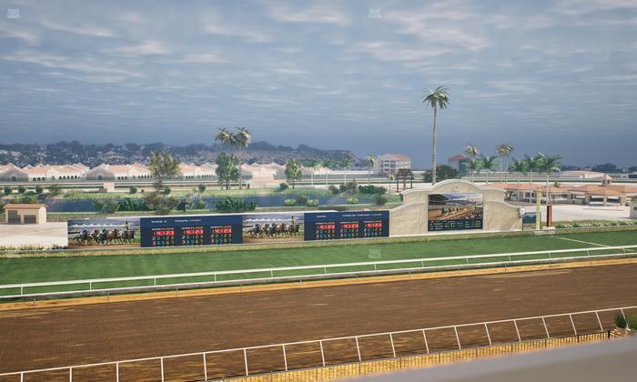 Del Mar Thoroughbred Club - Section Stretch Run Box 35 J Lvl 4 Seat View