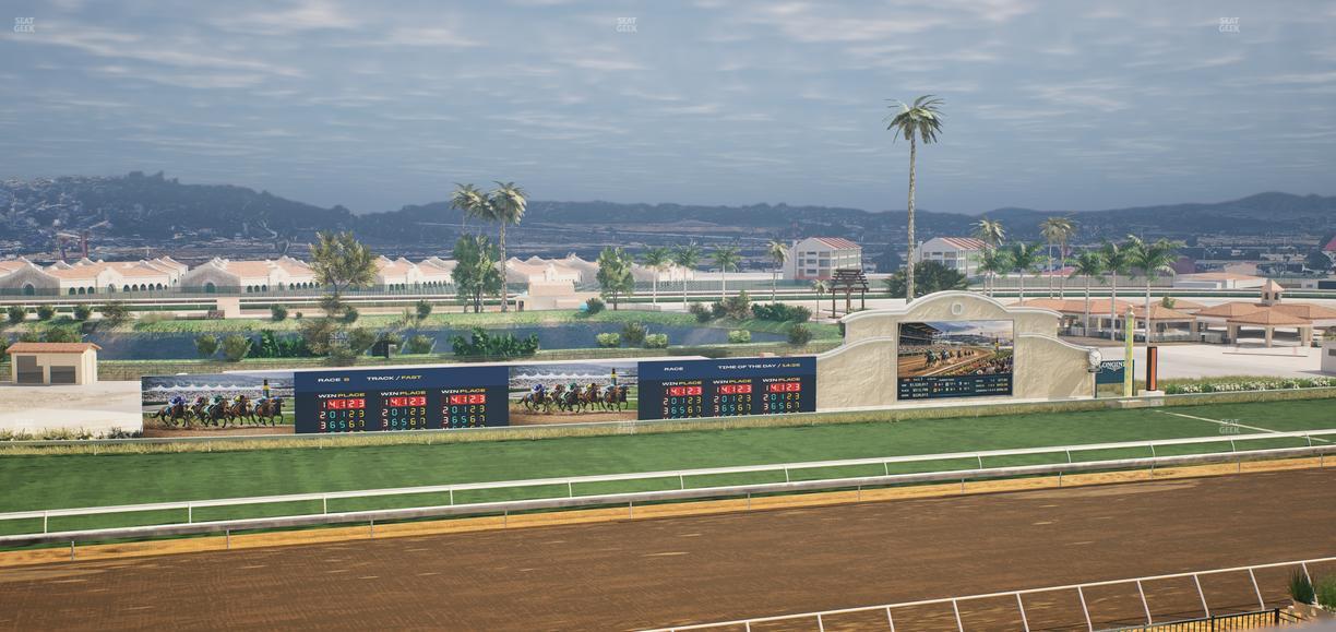 Del Mar Thoroughbred Club - Section Stretch Run Box 35 J Lvl 4 Seat View