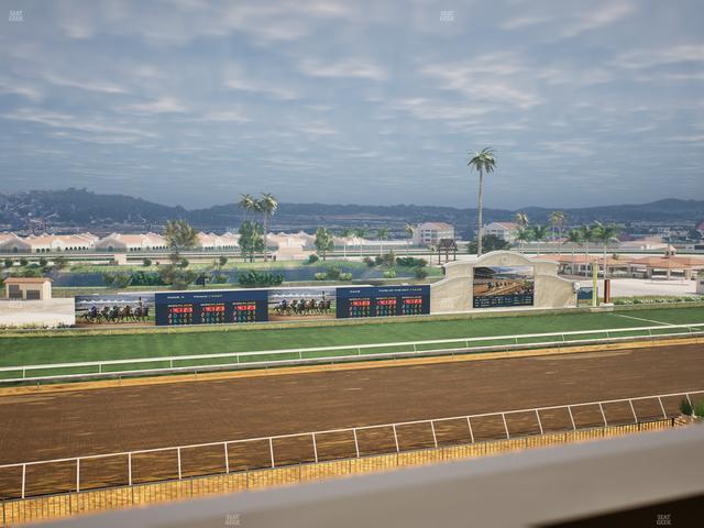 Del Mar Thoroughbred Club - Section Stretch Run Box 35 J Lvl 4 Seat View