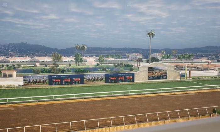 Del Mar Thoroughbred Club - Section Stretch Run Box 35 J Lvl 4 Seat View