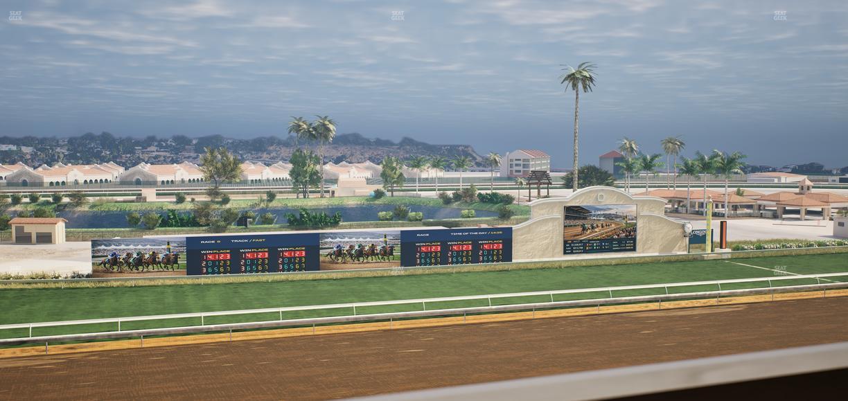 Del Mar Thoroughbred Club - Section Stretch Run Box 35 K Lvl 4 Seat View