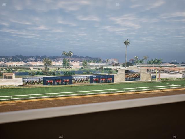 Del Mar Thoroughbred Club - Section Stretch Run Box 36 J Lvl 4 Seat View