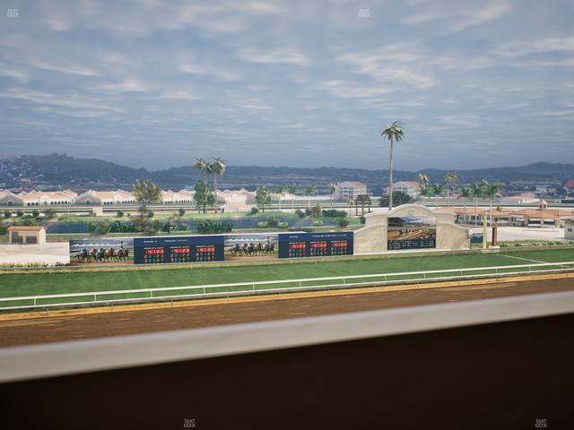 Del Mar Thoroughbred Club - Section Stretch Run Box 36 J Lvl 4 Seat View