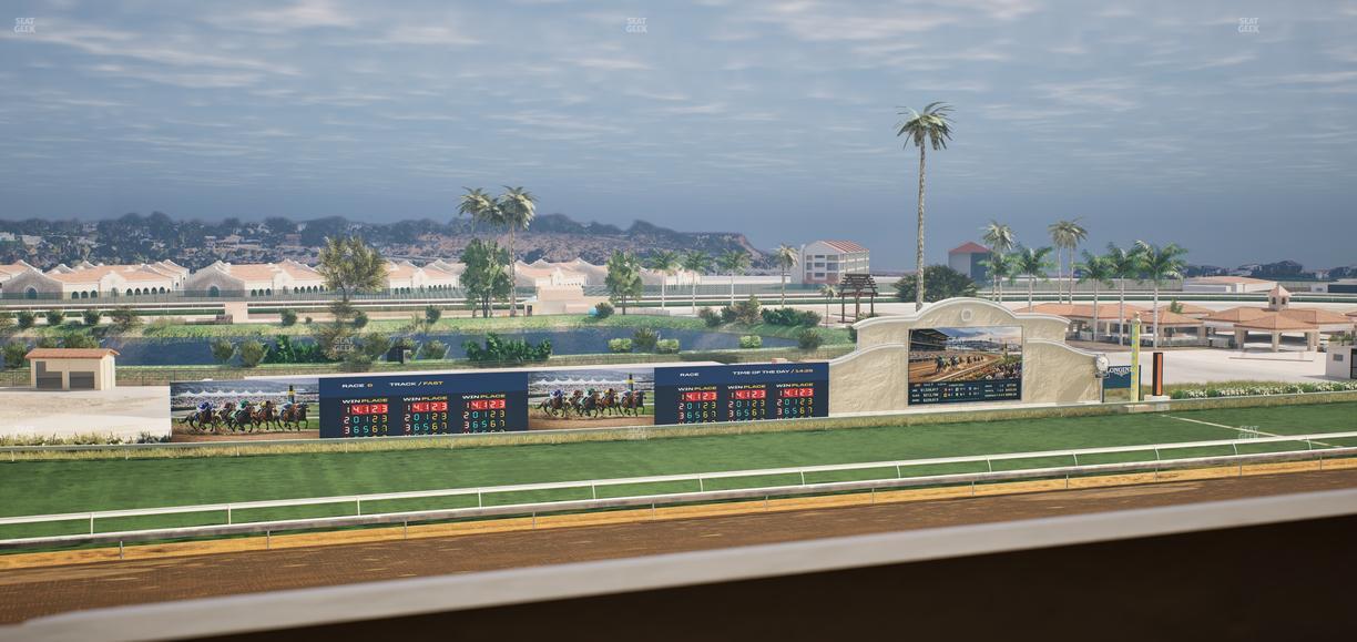 Del Mar Thoroughbred Club - Section Stretch Run Box 36 K Lvl 4 Seat View
