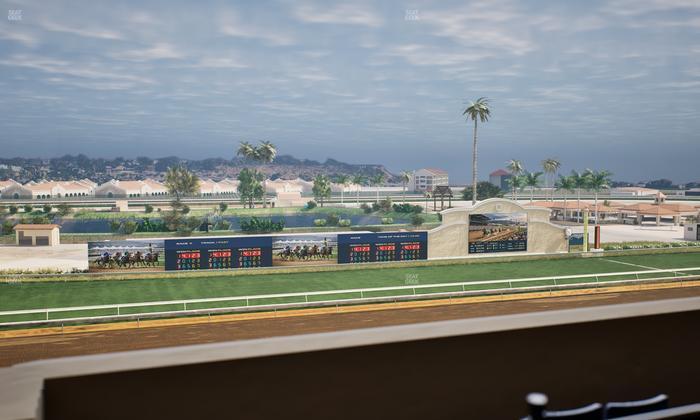 Del Mar Thoroughbred Club - Section Stretch Run Box 36 K Lvl 4 Seat View
