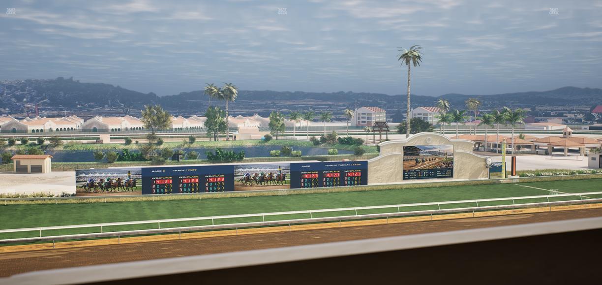 Del Mar Thoroughbred Club - Section Stretch Run Box 36 K Lvl 4 Seat View