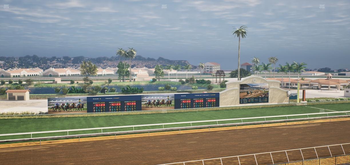 Del Mar Thoroughbred Club - Section Stretch Run Box 37 J Lvl 4 Seat View