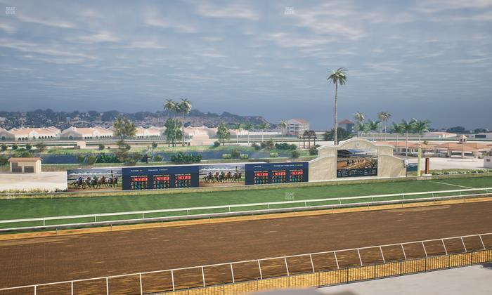 Del Mar Thoroughbred Club - Section Stretch Run Box 37 J Lvl 4 Seat View