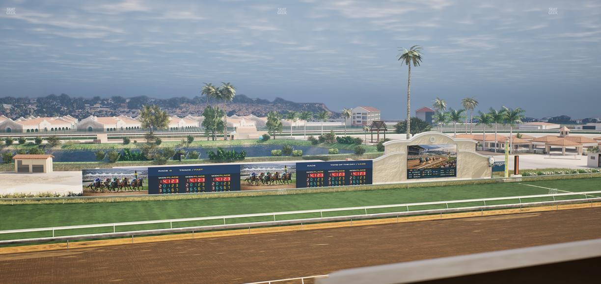 Del Mar Thoroughbred Club - Section Stretch Run Box 37 K Lvl 4 Seat View