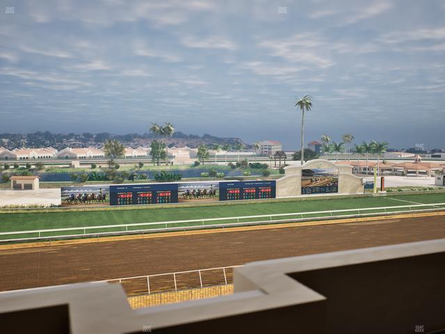 Del Mar Thoroughbred Club - Section Stretch Run Box 37 K Lvl 4 Seat View