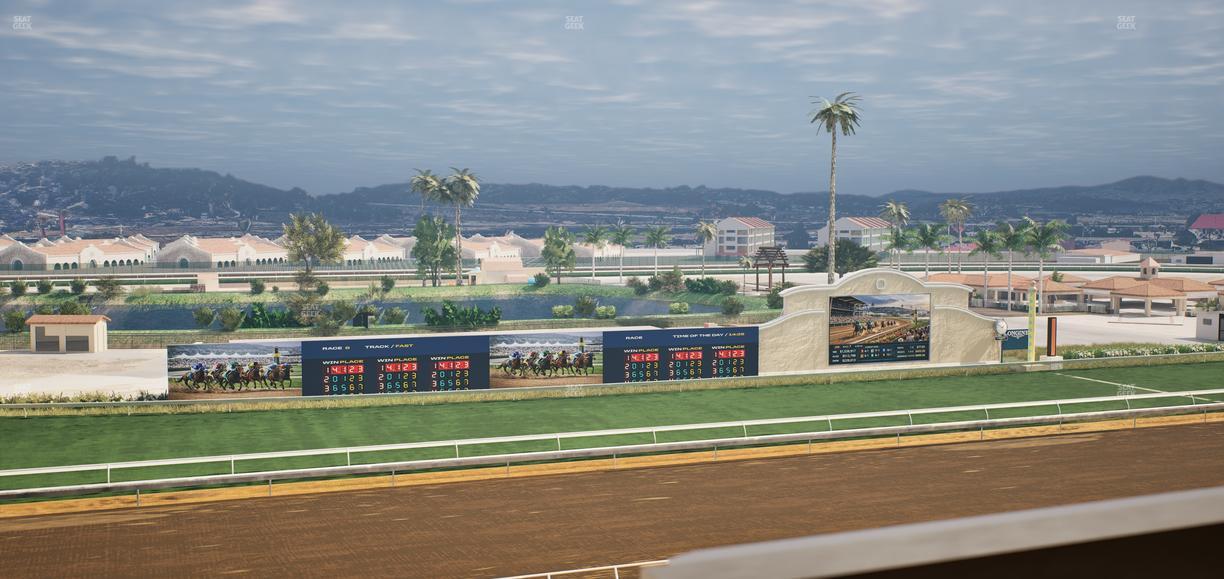 Del Mar Thoroughbred Club - Section Stretch Run Box 37 K Lvl 4 Seat View