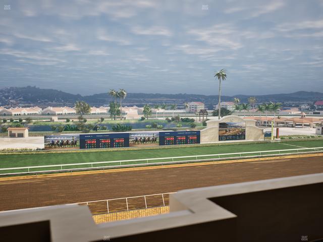 Del Mar Thoroughbred Club - Section Stretch Run Box 37 K Lvl 4 Seat View
