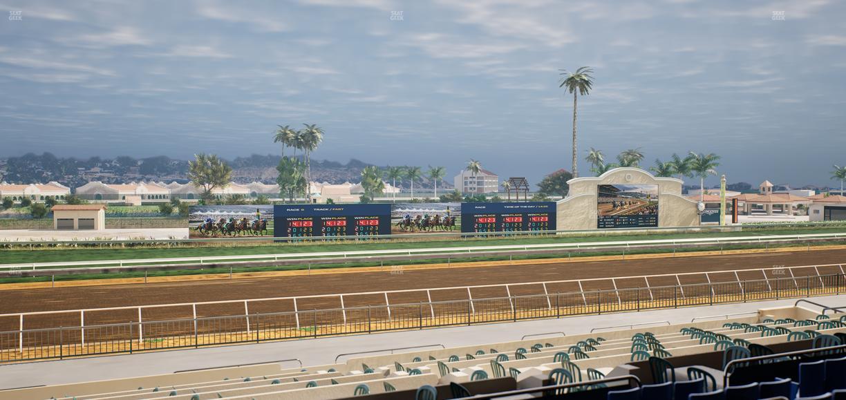Del Mar Thoroughbred Club - Section Stretch Run Box 38 D Lvl 2 Seat View