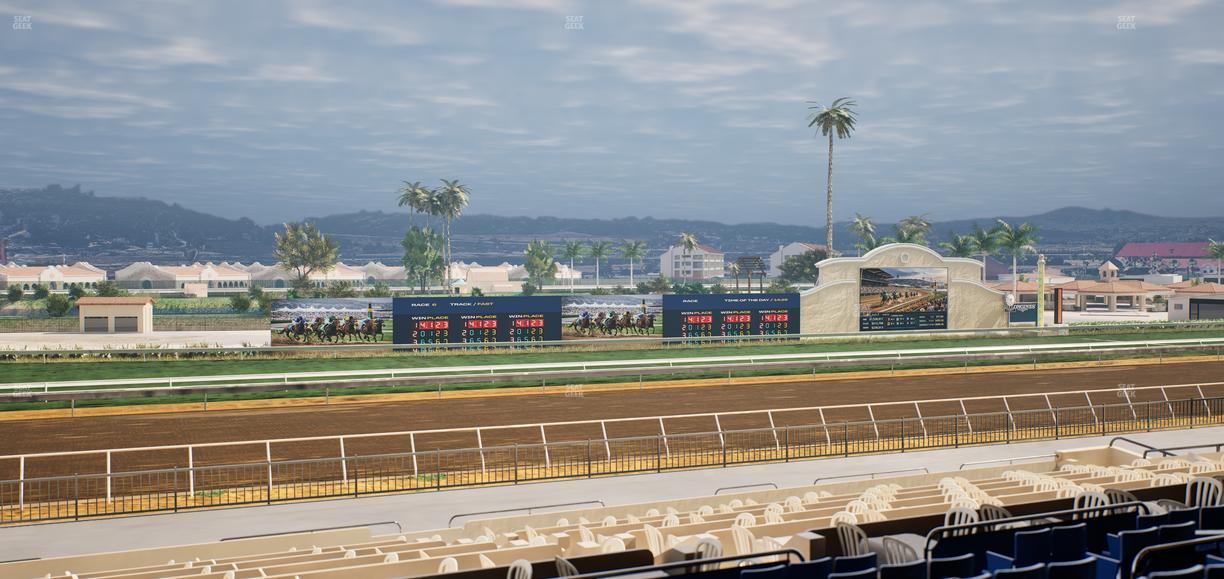 Del Mar Thoroughbred Club - Section Stretch Run Box 38 E Lvl 2 Seat View