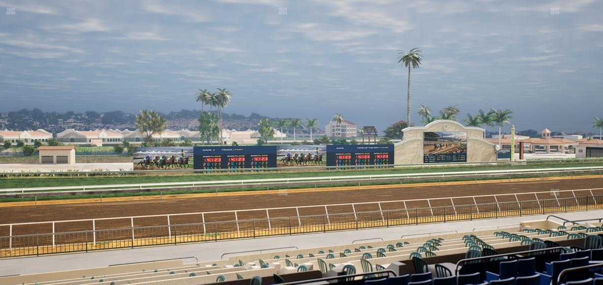 Del Mar Thoroughbred Club - Section Stretch Run Box 38 E Lvl 2 Seat View