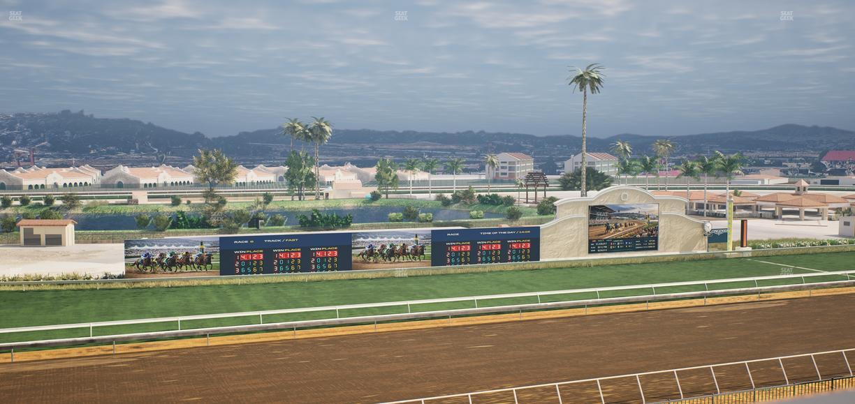 Del Mar Thoroughbred Club - Section Stretch Run Box 38 J Lvl 4 Seat View