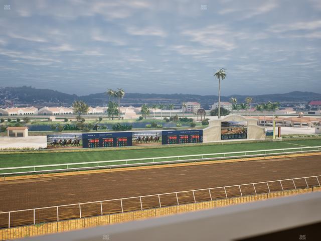 Del Mar Thoroughbred Club - Section Stretch Run Box 38 J Lvl 4 Seat View