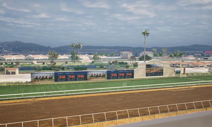Del Mar Thoroughbred Club - Section Stretch Run Box 38 J Lvl 4 Seat View