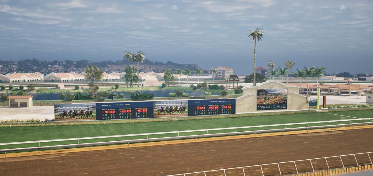 Del Mar Thoroughbred Club - Section Stretch Run Box 38 J Lvl 4 Seat View
