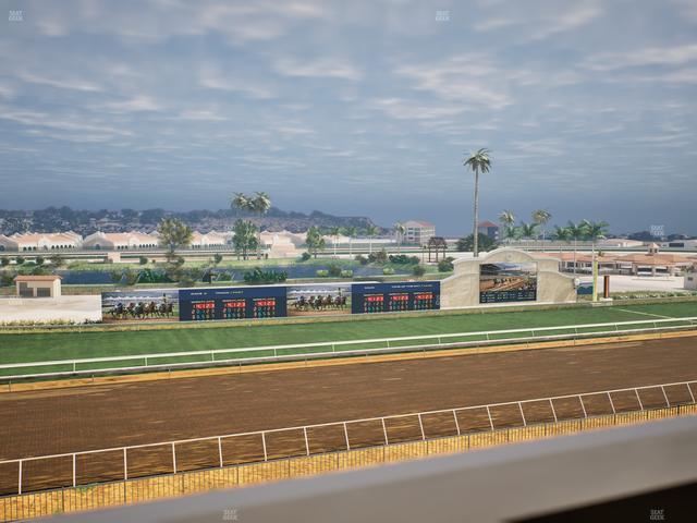 Del Mar Thoroughbred Club - Section Stretch Run Box 38 J Lvl 4 Seat View