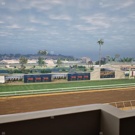 Del Mar Thoroughbred Club - Section Stretch Run Box 38 K Lvl 4 Seat View