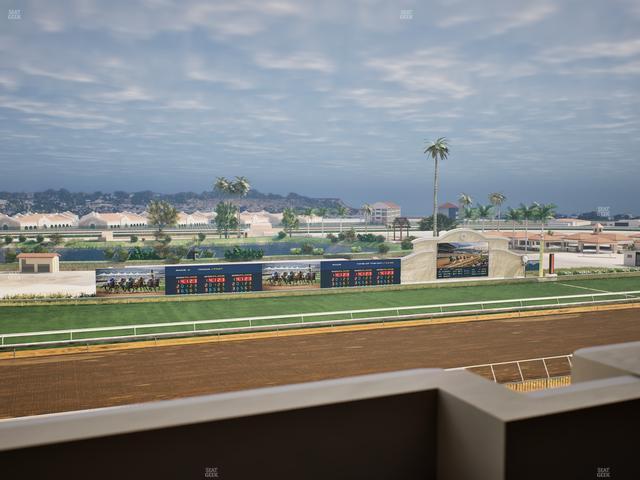 Del Mar Thoroughbred Club - Section Stretch Run Box 38 K Lvl 4 Seat View