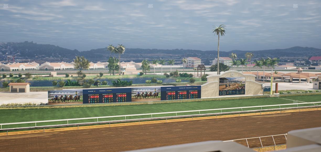 Del Mar Thoroughbred Club - Section Stretch Run Box 38 K Lvl 4 Seat View