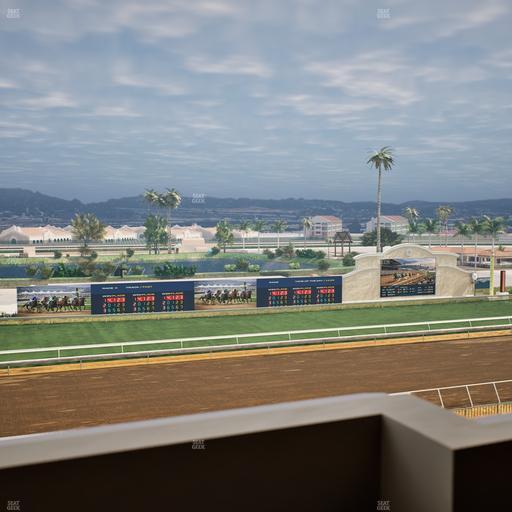 Del Mar Thoroughbred Club - Section Stretch Run Box 38 K Lvl 4 Seat View