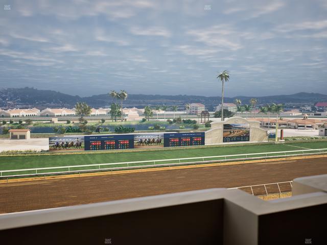 Del Mar Thoroughbred Club - Section Stretch Run Box 38 K Lvl 4 Seat View