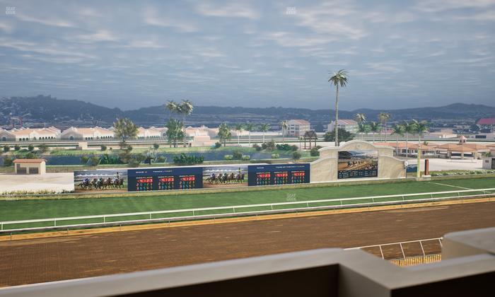 Del Mar Thoroughbred Club - Section Stretch Run Box 38 K Lvl 4 Seat View