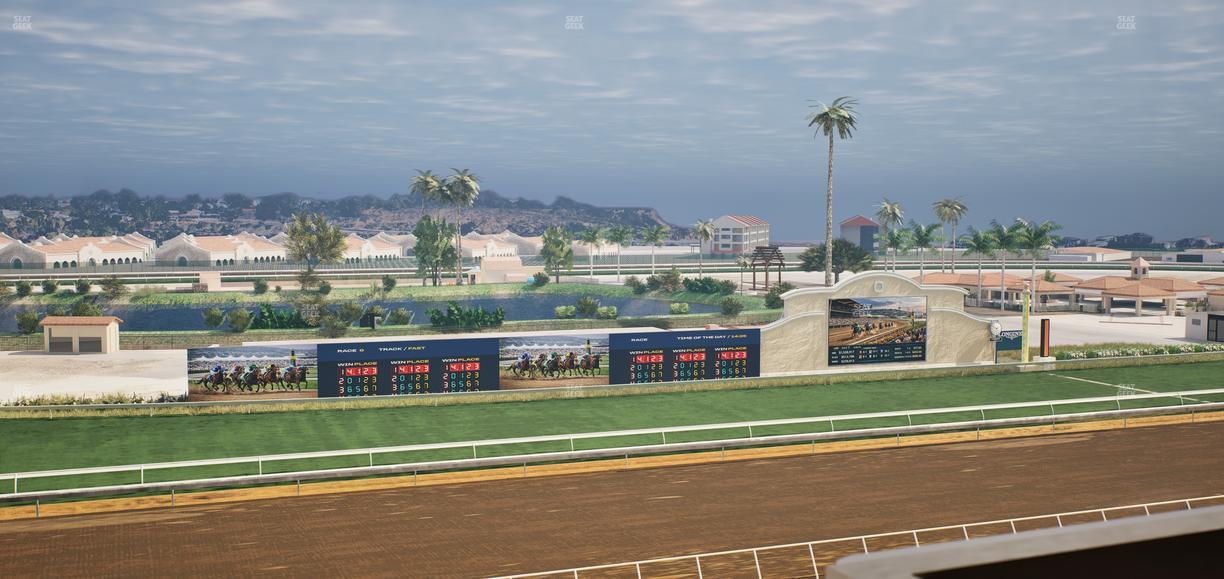 Del Mar Thoroughbred Club - Section Stretch Run Box 38 L Lvl 4 Seat View