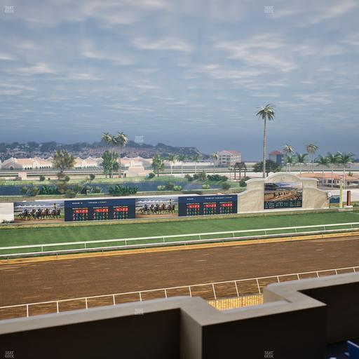 Del Mar Thoroughbred Club - Section Stretch Run Box 38 L Lvl 4 Seat View
